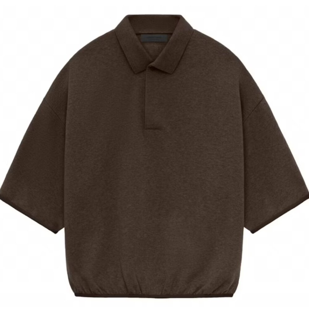 Fear of God Essentials Core Collection 3/4 Sleeve Polo Heather Wood